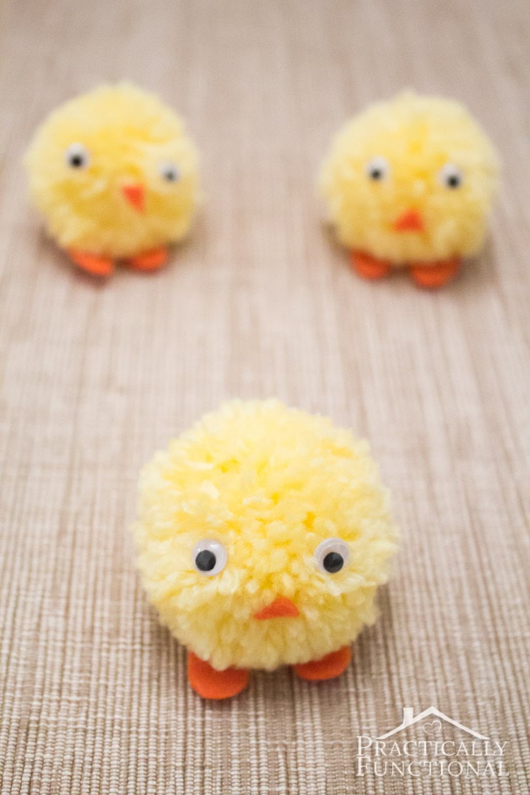 How to make Easter pom pom chicks 13