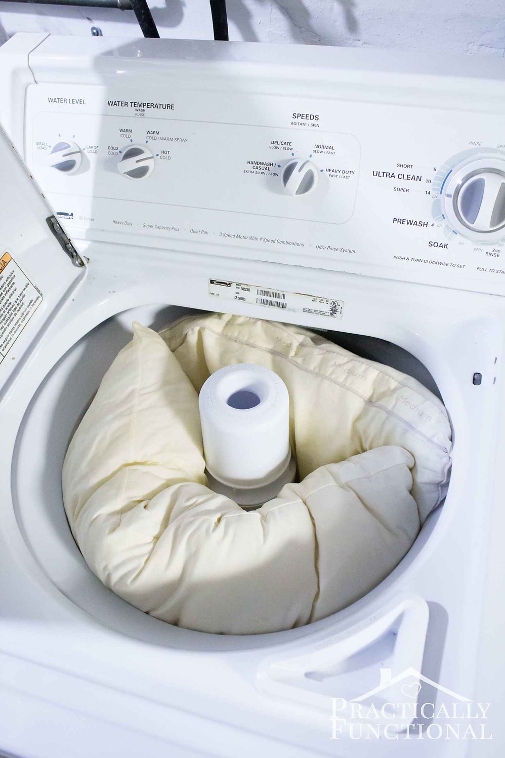 how to wash feather pillows in washing machine