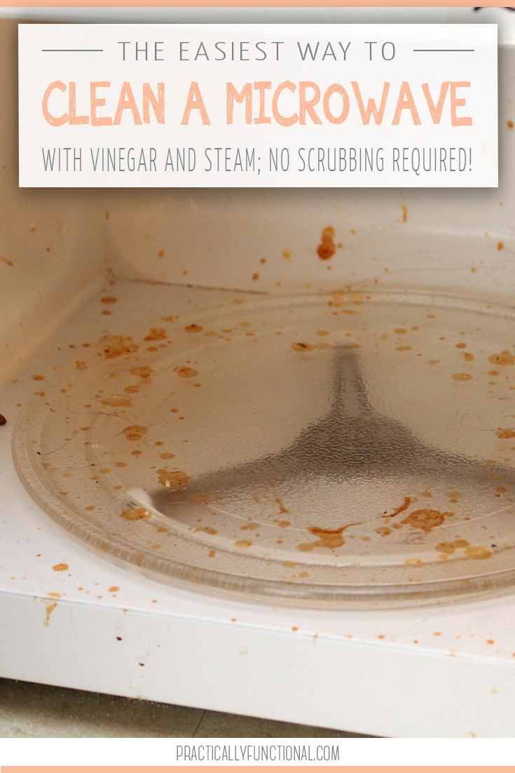 How To Clean A Microwave With Vinegar & Steam; No Scrubbing!